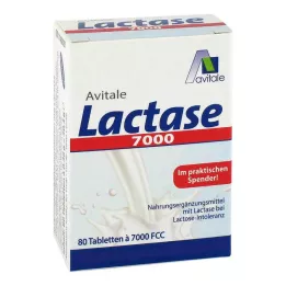 LACTASE 7000 FCC Tabletták adagolóban, 80 db