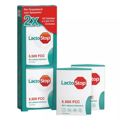 Lactostop 5500 FCC tabletta click adagoló dupla csomag, 2x120 db