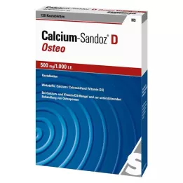 CALCIUM SANDOZ D Osteo 500 mg/1,000 NE rágótabletta, 120 db