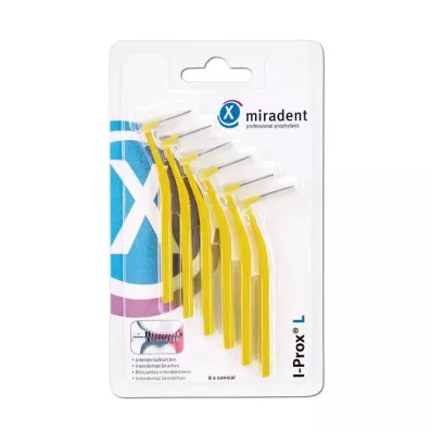 MIRADENT Interdentális kefe I-Prox L 0,5 mm sárga, 6 db