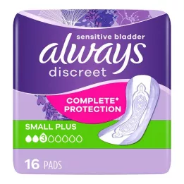 ALWAYS diszkrét inkontinencia betét small plus, 16 db