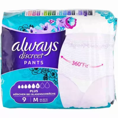 ALWAYS diszkrét inkontinencia nadrág plus M, 9 db