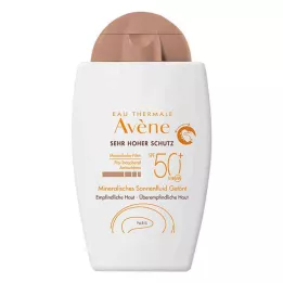 AVENE Ásványi fényvédő folyadék SPF 50+ színezett, 40 ml