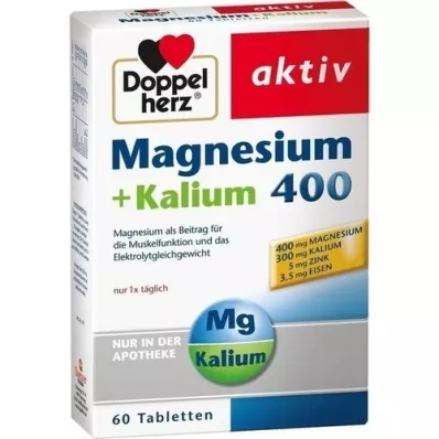 DOPPELHERZ Magnézium+kálium tabletta, 60 db