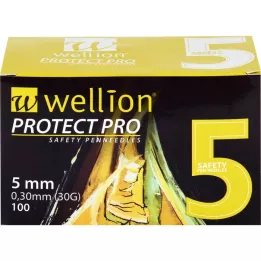 WELLION PROTECT PRO Biztonsági tolltű 30 G 5 mm, 100 db