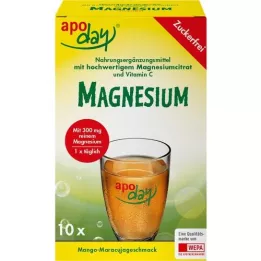 APODAY Magnézium Mangó-Massió gyümölcs cukormentes por, 10X4.5 g