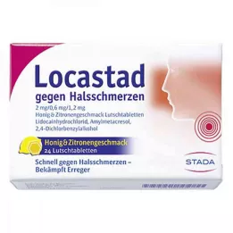 Locastad torokfájásra 2mg/0.6mg/1.2mg méz/citrom (24 db)