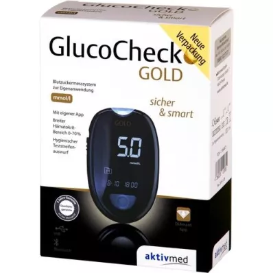 GLUCOCHECK GOLD Vércukorszintmérő készlet mmol/l, 1 db