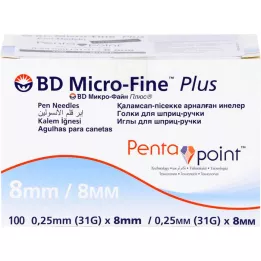 BD MICRO-FINE+ 8 db 0,25x8 mm-es tolltű, 100 db