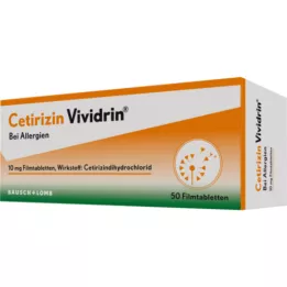 CETIRIZIN Vividrin 10 mg filmtabletta, 50 db