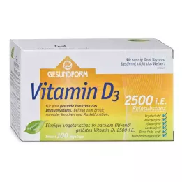 GESUNDFORM D3-vitamin 2500 NE Vega-kapszula, 100 db
