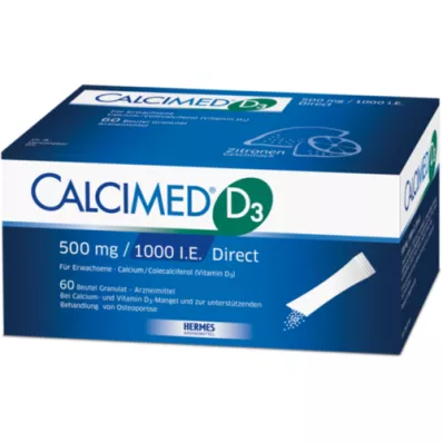 CALCIMED D3 500 mg/1000 I.E. Direct granulátum, 60 db