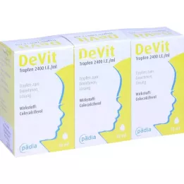 DEVIT Cseppek 2400 I.E./ml Szájon át alkalmazandó cseppek, 3X10 ml
