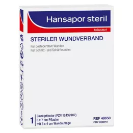 HANSAPOR steril sebkötszer 6x7 cm, 1 db
