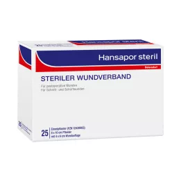 HANSAPOR steril sebkötszer 8x10 cm, 25 db