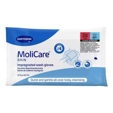 Molicare Bőrmosó kesztyű, 8 db