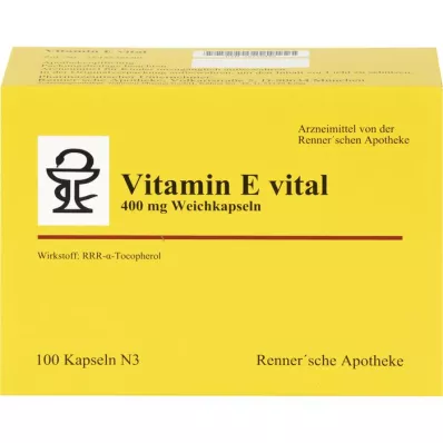 VITAMIN E VITAL 400 mg Rennersche Apotheke Soft C., 100 db