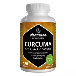 CURCUMA+PIPERIN+C-vitamin vegán kapszula, 120 db