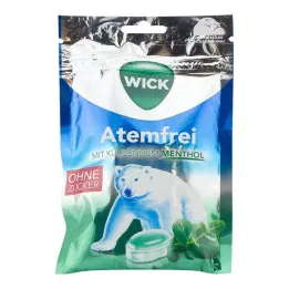 WICK Breathless Eukaliptusz cukorkák cukor nélkül, zacskó, 72 g