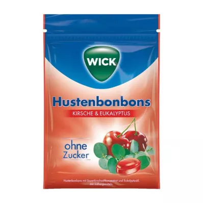 WICK Vadcseresznye &amp; Eukaliptusz édesség cukortasak nélkül, 72 g