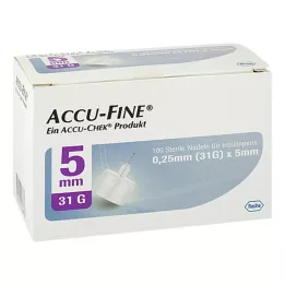 ACCU FINE steril tűk inzulintollakhoz 5 mm 31 G, 100 db