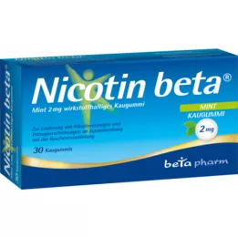 NICOTIN béta menta 2 mg hatóanyagú rágógumi, 30 db
