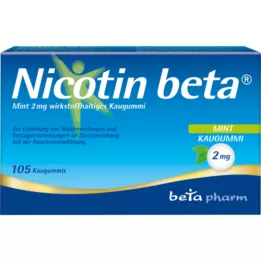 NICOTIN béta menta 2 mg hatóanyagú rágógumi, 105 db
