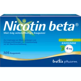 NICOTIN béta menta 4 mg hatóanyagú rágógumi, 105 db