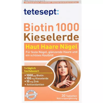 TETESEPT Biotin 1000 szilícium-dioxid filmtabletta, 30 db