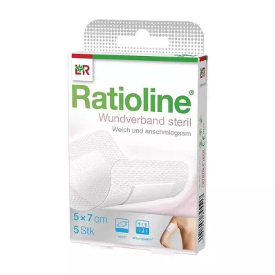 Ratioline sebkötöző 7x5 cm steril, 5 db