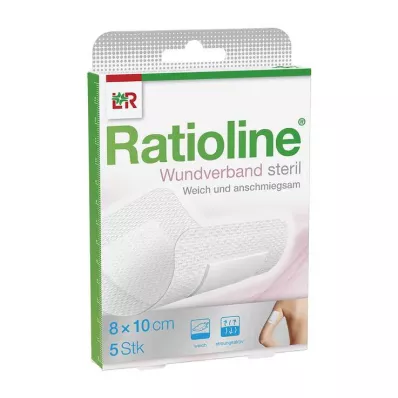 RATIOLINE Sebkötszer 10x8 cm steril, 5 db