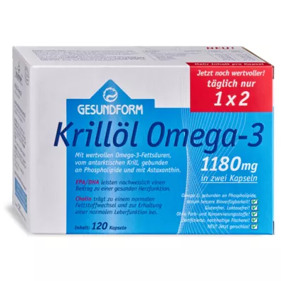 GESUNDFORM Krill olaj 1180 mg Antarktisz kapszula, 120 db
