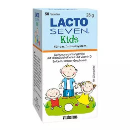 LACTO SEVEN Gyermek eper-málna ízű Tabl., 50 db