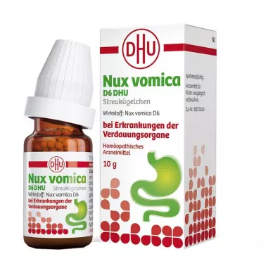 Nux vomica D6 DHU golyócskák emésztőszervek betegségeire, 10 g Nux vomica D6 DHU golyócskák emésztőszervek betegségeire, 10 g