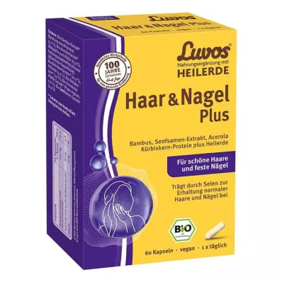 Luvos Healing Clay Organic Hair &amp; Nail Plus kapszula, 60 db