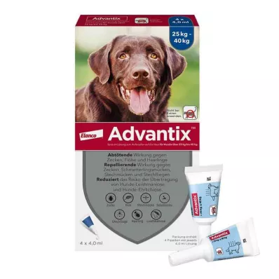 Advantix Spot-on oldatos kutya 25 - 40 kg, 4X4,0 ml Advantix Spot-on oldatos kutya 25 - 40 kg, 4X4,0 ml