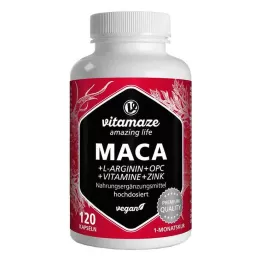 MACA 10:1 nagy dózisú+L-arginin+OPC+Vit.vegan Kps., 120 db