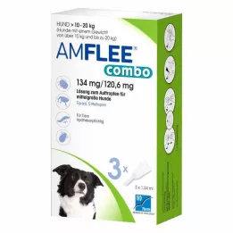 Amflee combo 134/120,6 mg rácsepegtető oldat 10-20 kg-os kutyáknak, 3 db
