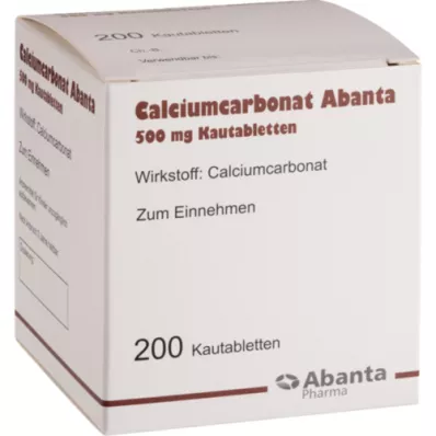 CALCIUMCARBONAT ABANTA 500 mg rágótabletta, 200 db