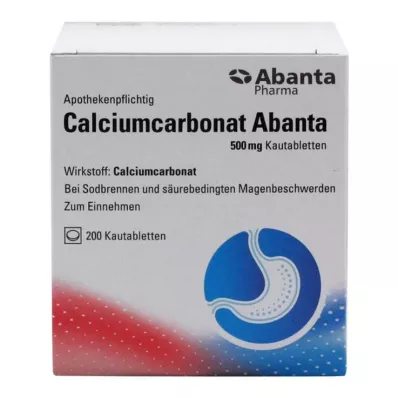Kalcium-karbonát Abanta 500 mg rágótabletta, 200 db