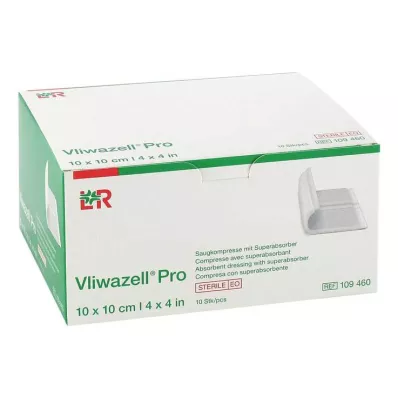 Vliwazell Pro superabsorb.compress steril 10x10 cm, 10 db Vliwazell Pro superabsorb.compress steril 10x10 cm, 10 db