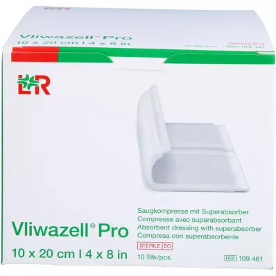 VLIWAZELL Pro superabsorb.compress.steril 10x20 cm, 10 db