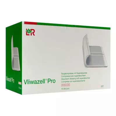 Vliwazell Pro superabsorb.compress steril 15x20 cm, 10 db