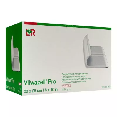 Vliwazell Pro superabsorb.compress steril 20x25 cm, 10 db