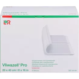 VLIWAZELL Pro superabsorb.compress.steril 20x40 cm, 10 db