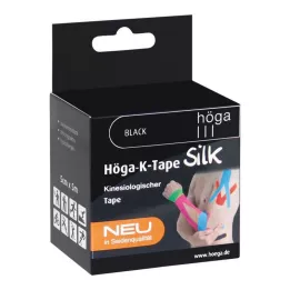 HÖGA-K-TAPE Selyem 5 cmx5 m l.fr.fekete kinesiol.szalag, 1 db