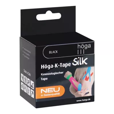 Höga-K-Tape Silk 5 cm x 5 m fekete kineziológiai szalag, 1 darab