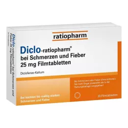 DICLO-RATIOPHARM fájdalomra és lázra 25 mg FTA, 20 db
