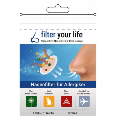 FILTER YOUR LIFE Orrszűrő allergiásoknak L méretű, 7X2 db