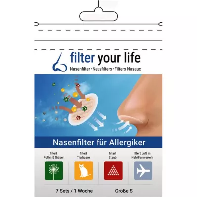 FILTER YOUR LIFE Orrszűrő allergiásoknak, S méret, 7X2 db